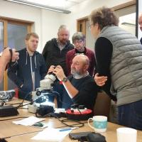 Steven Falk leads a photography workshop at the Dipterists Forum annual meeting
